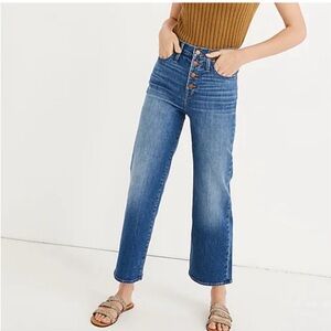 Madewell slim wide leg crop jeans size 27